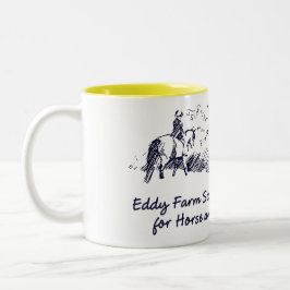 Eddy Boerderij School for Horse and Rider Tweekleurige Koffiemok