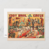  Eddy Brothers Circus Poster Briefkaart (Voorkant / Achterkant)