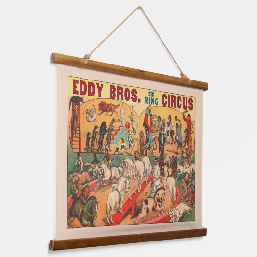  Eddy Brothers Circus Poster Hangend Wandkleed (Gebogen)