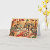  Eddy Brothers Circus Poster Kaart (Gele Bloem)