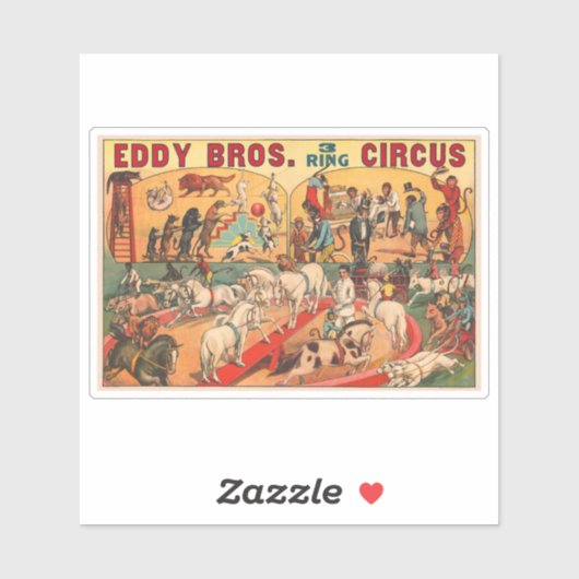 Eddy Brothers Circus Poster Sticker (Vel)