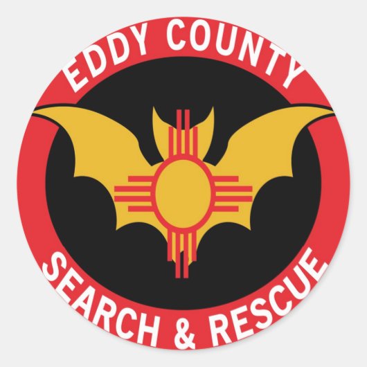 Eddy County SAR-Sticker Ronde Sticker (Voorkant)