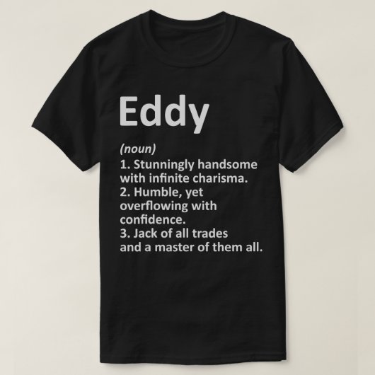 EDDY Definition Gepersonaliseerde Naam Grappige Ve T-shirt (Design voorkant)
