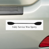 Eddy Service Was Wisselvallig Kayak Paddle Bumpersticker (Op auto)