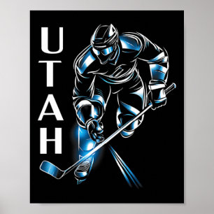 Eddy's Canyon Hockey Uni-volwassene Utah Hockey Poster