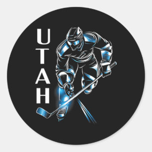 Eddy's Canyon Hockey Uni-volwassene Utah Hockey Ronde Sticker