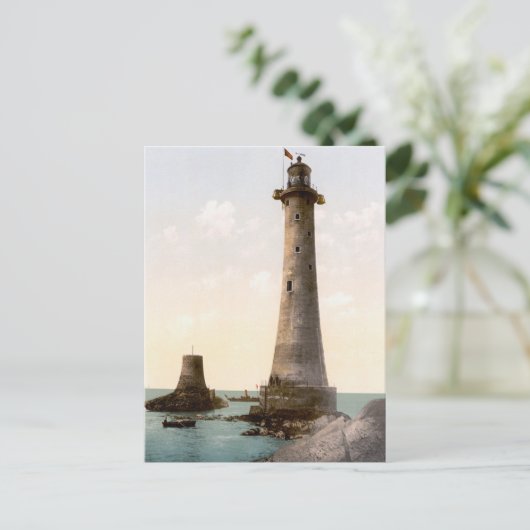 Eddystone Lighthouse, Engeland (ca. 1900) Briefkaart (Staand voorkant)