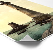 Eddystone Lighthouse, Plymouth, Engeland klassiek  Poster (Hoek)