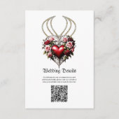 Edel gotisch hart met bloemen. informatiekaartje (Voorkant)