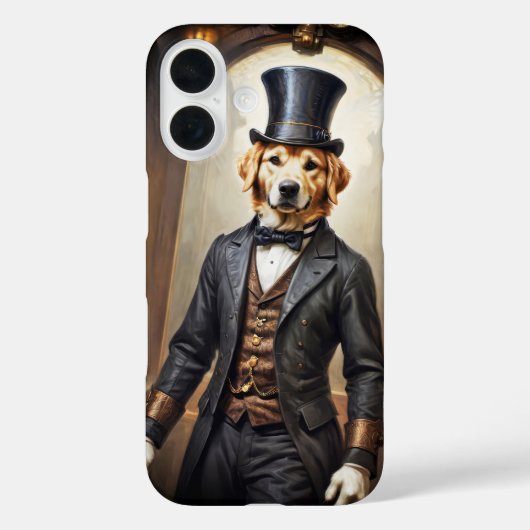 Edel gouden retriever-hond in victoriaanse jurk Case-Mate iPhone case (Achterkant)