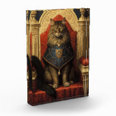 Edel Maine Coon Kat Troon Kunstprint Fotoblokken (Links)