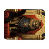Edel Maine Coon Kat Troon Kunstprint Magneet (Horizontaal)
