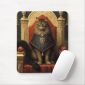 Edel Maine Coon Kat Troon Kunstprint Muismat (Met muis)