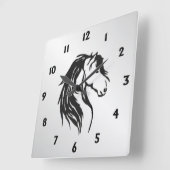 Edel Paardenhoofd Vierkante Klok (Hoek)