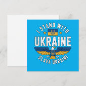 Edelaar symbool voor Oekraïne vrijheid Feestdagenkaart (Voorkant / Achterkant)