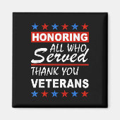 Edelachtbare iedereen die heeft gediend, bedankt V Magneet (Voorkant)