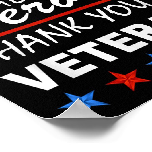 Edelachtbare iedereen die heeft gediend, bedankt V Poster (Hoek)