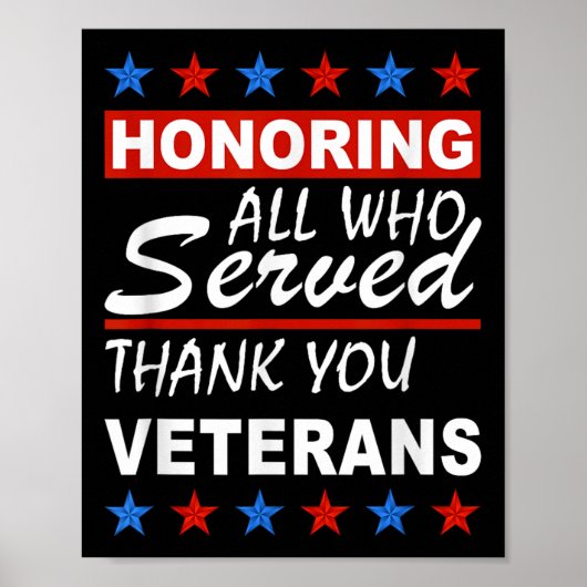 Edelachtbare iedereen die heeft gediend, bedankt V Poster (Voorkant)