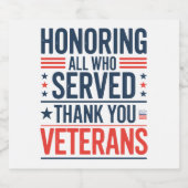 Edelachtbare iedereen die heeft gediend Hartelijk  Bier Etiket (Enkel label)