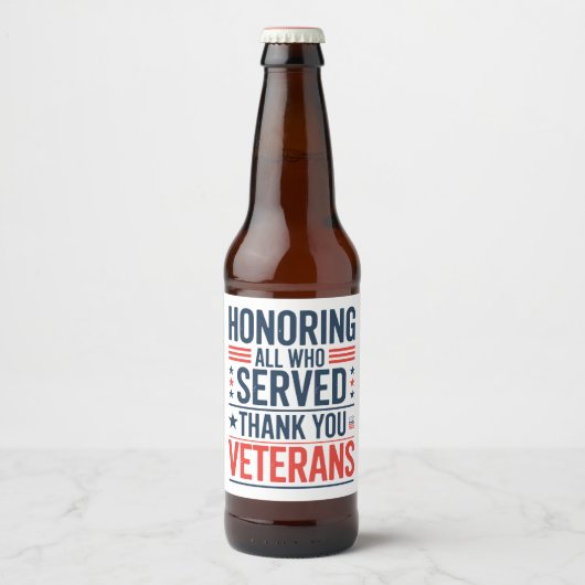 Edelachtbare iedereen die heeft gediend Hartelijk  Bier Etiket (Voorkant)