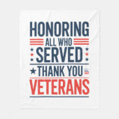 Edelachtbare iedereen die heeft gediend Hartelijk  Fleece Deken (Voorkant)