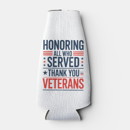 Edelachtbare iedereen die heeft gediend Hartelijk  Flesjeskoeler (Voorkant)