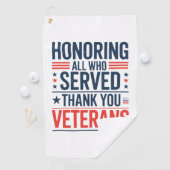 Edelachtbare iedereen die heeft gediend Hartelijk  Golfhanddoek (Insitu)