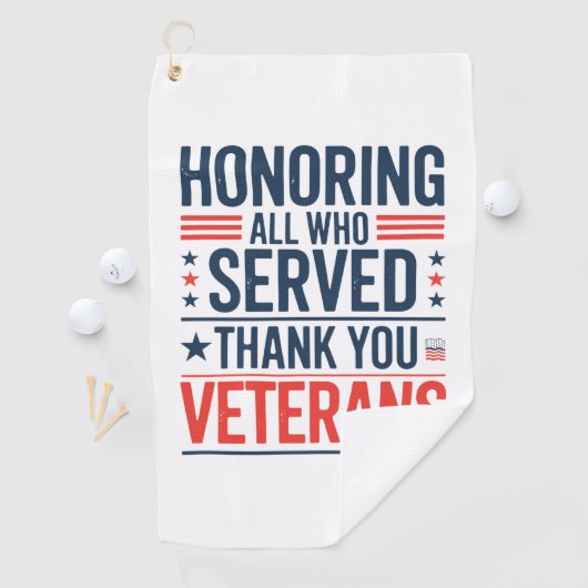 Edelachtbare iedereen die heeft gediend Hartelijk Golfhanddoek (Insitu)