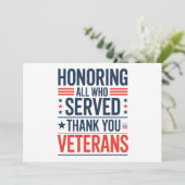 Edelachtbare iedereen die heeft gediend Hartelijk  Kaart (Staand voorkant)