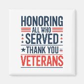 Edelachtbare iedereen die heeft gediend Hartelijk  Magneet (Voorkant)