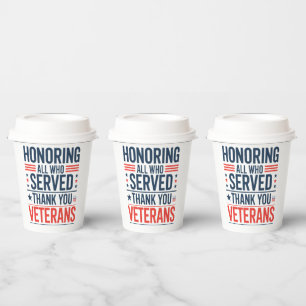Edelachtbare iedereen die heeft gediend Hartelijk Papieren Bekers