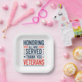 Edelachtbare iedereen die heeft gediend Hartelijk Papieren Bordje (Feest)