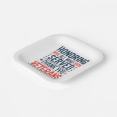 Edelachtbare iedereen die heeft gediend Hartelijk Papieren Bordje (Gebogen)