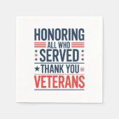 Edelachtbare iedereen die heeft gediend Hartelijk  Servet (Voorkant)