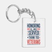 Edelachtbare iedereen die heeft gediend Hartelijk Sleutelhanger (Voorkant Links)