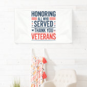 Edelachtbare iedereen die heeft gediend Hartelijk Spandoek (Insitu)