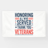 Edelachtbare iedereen die heeft gediend Hartelijk Spandoek (Horizontaal)