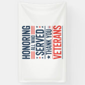 Edelachtbare iedereen die heeft gediend Hartelijk Spandoek (Verticaal)