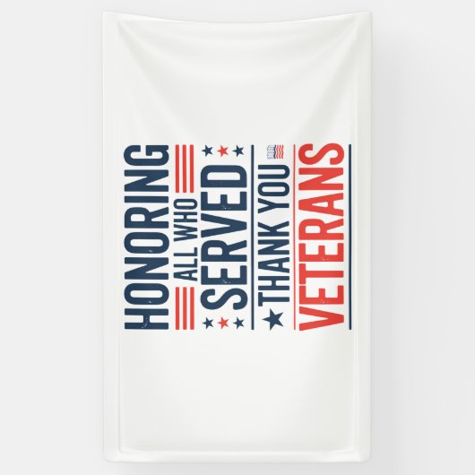 Edelachtbare iedereen die heeft gediend Hartelijk Spandoek (Verticaal)