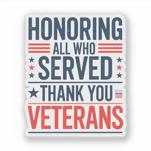 Edelachtbare iedereen die heeft gediend Hartelijk  Sticker (Voorkant)