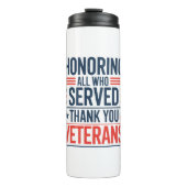Edelachtbare iedereen die heeft gediend Hartelijk Thermosbeker (Voorkant)
