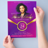 Edelachtbare kerk op de eerste dag van de dag flyer (Hand)