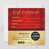 Edelachtig gouden kerstcadeaubon (Achterkant)