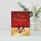 Edelachtig gouden kerstcadeaubonen Briefkaart (Staand voorkant)