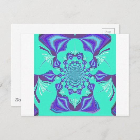 Edelblauw Briefkaart (Voorkant / Achterkant)