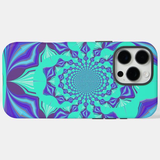 Edelblauw Case-Mate iPhone Case (Achterkant (horizontaal))