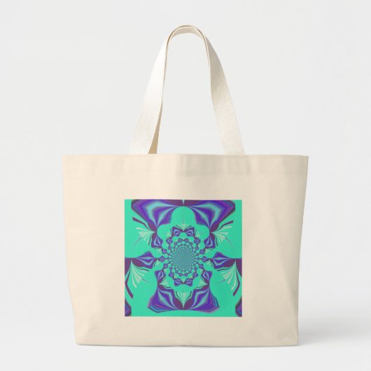 Edelblauw Grote Tote Bag (Voorkant)
