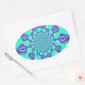 Edelblauw Ovale Sticker (Envelop)