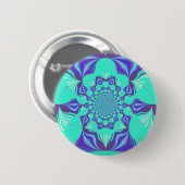 Edelblauw Ronde Button 5,7 Cm (Voorkant /achterkant)