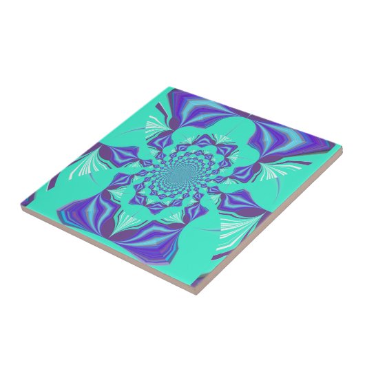 Edelblauw Tegeltje (Zijkant)